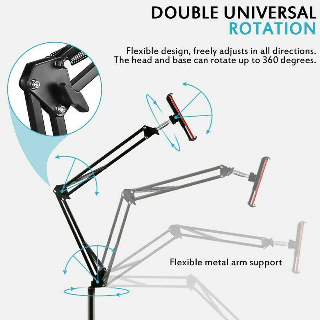 Universal 360 Adjustable Floor Stand Holder