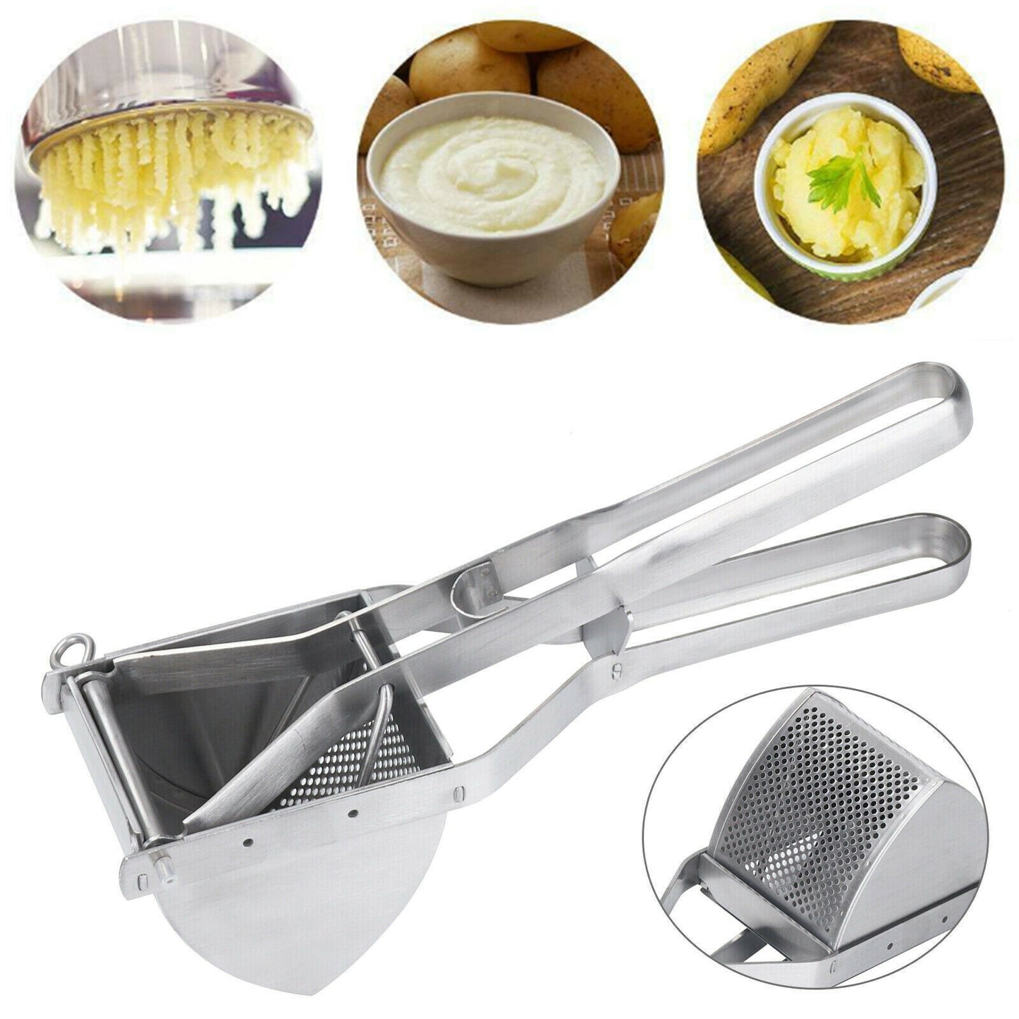 New Large Stainless Steel Potato Ricer Masher