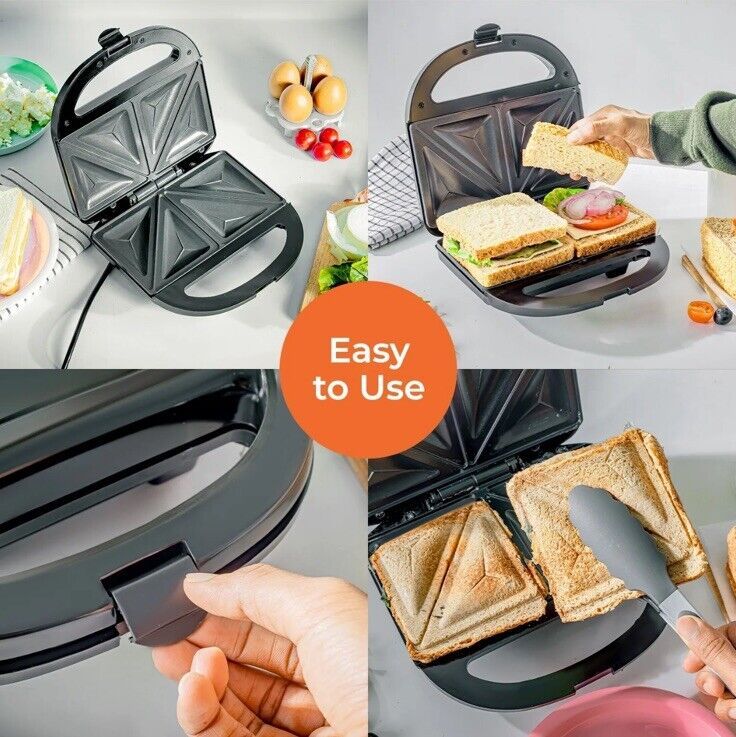 Geepas 750W Toastie Maker 2 Slice