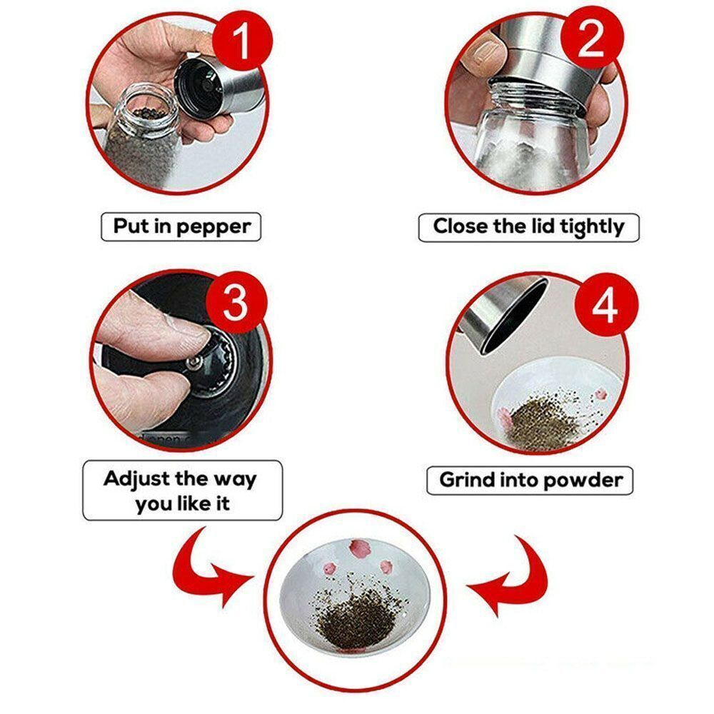 2x Pepper And Salt Grinder