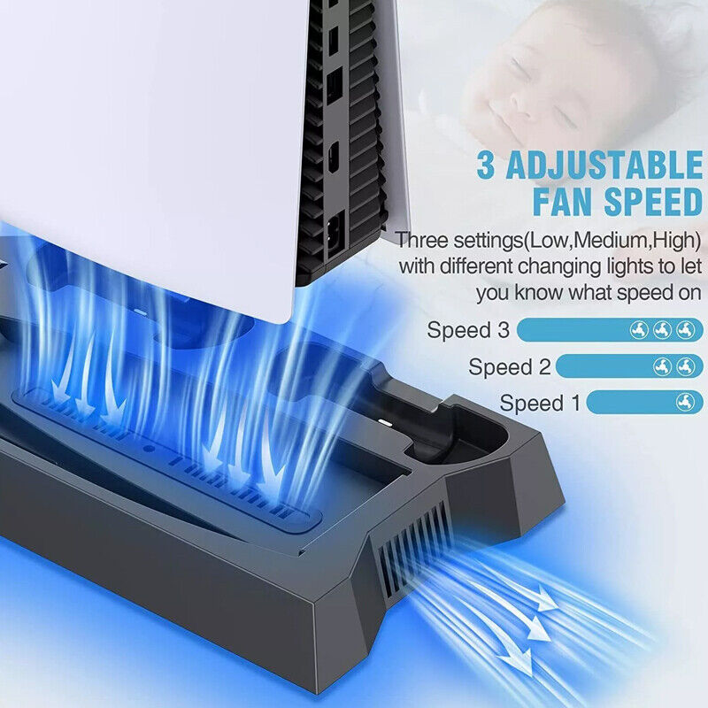 PS5 Vertical Cooling Fan Stand