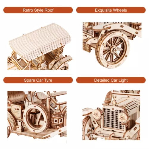 ROKR 3D Wooden Puzzle DIY Model Vintage Car