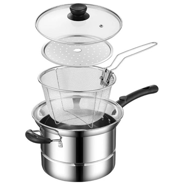 4pcs Non Stick Chip Pan Deep Fat Fryer