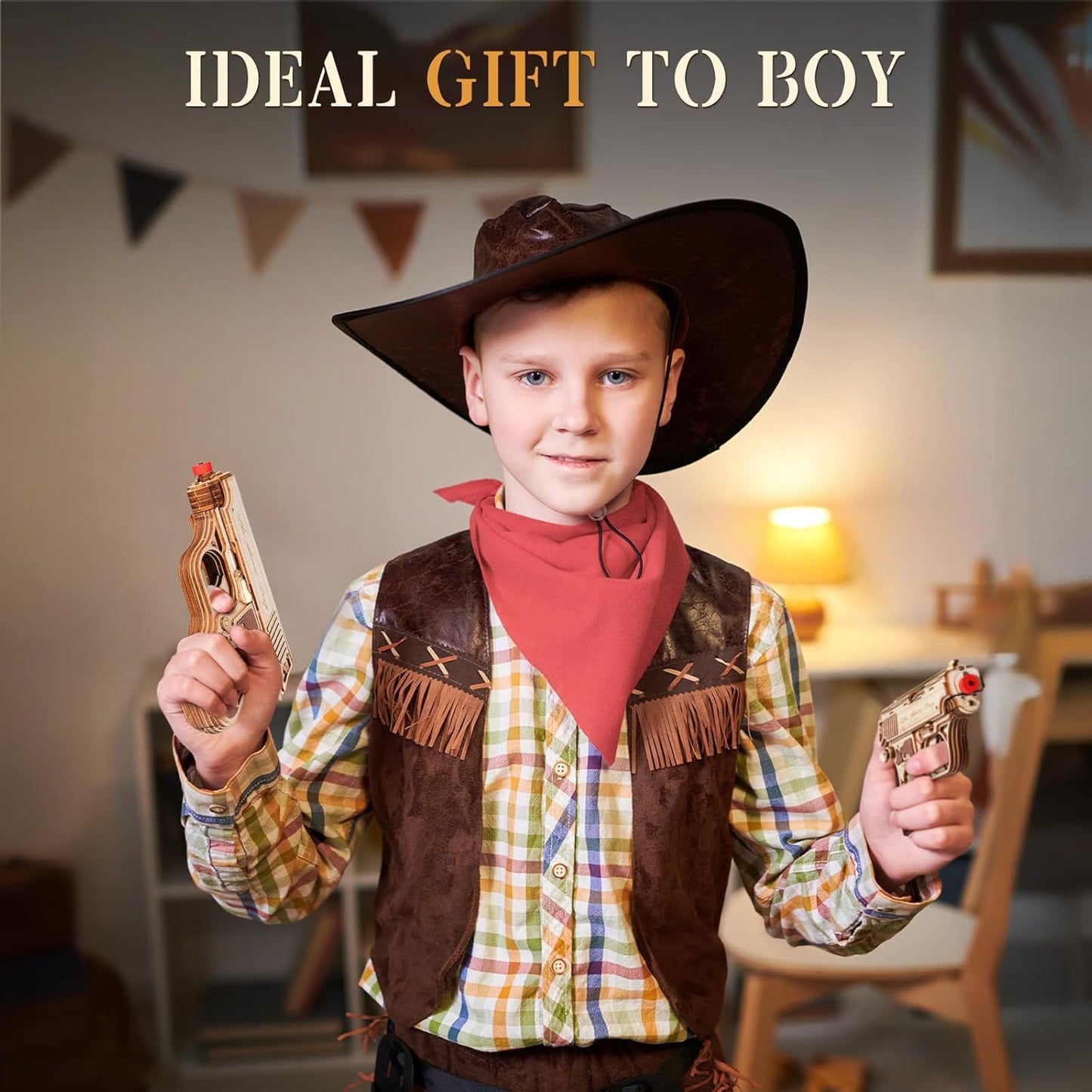 ROBOTIME 3D Puzzle Wooden Hideout Gun