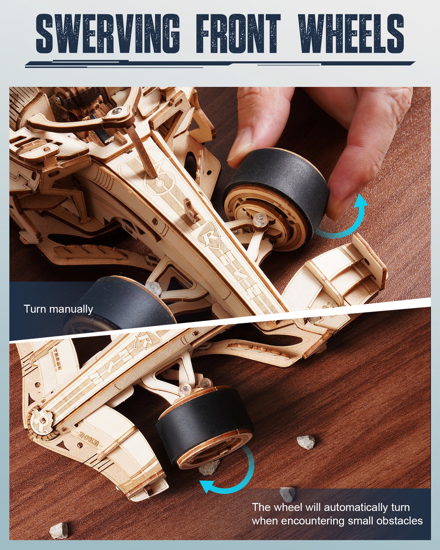 ROBOTIME 3D Wooden Puzzle Racing Car