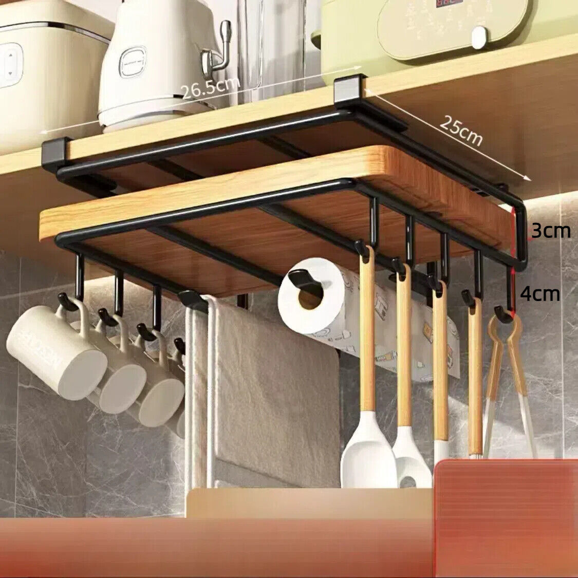 Under Shelf Storage Rack Home Kitchen