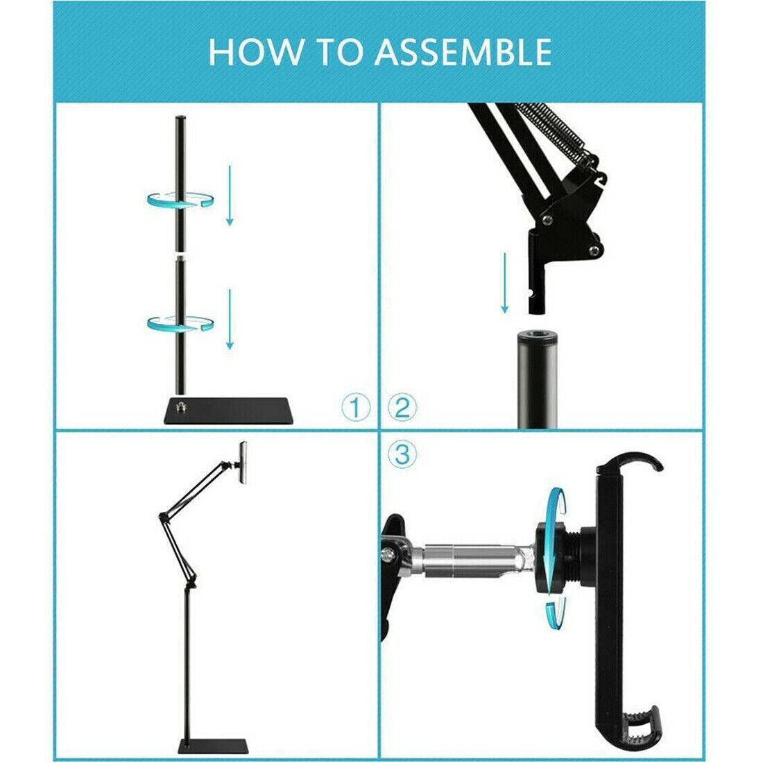 Universal 360 Adjustable Floor Stand Holder