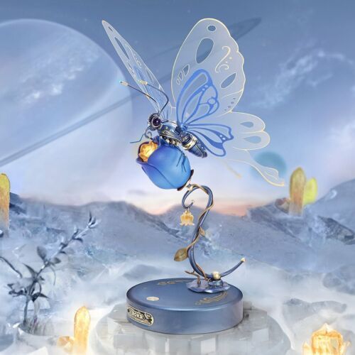 ROKR Starry Blue Mechanical Butterfly Plastic 3D Puzzle