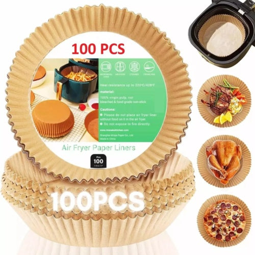 Round Disposable Non-Stick Air Fryer Steamer Paper