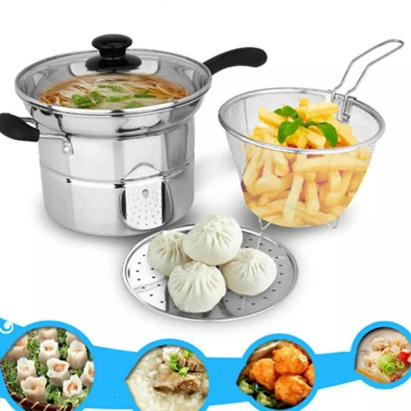4pcs Non Stick Chip Pan Deep Fat Fryer