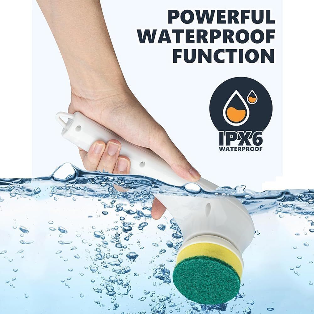 5 In 1 Handheld Electric Spin Scrubber Cleaning Brush