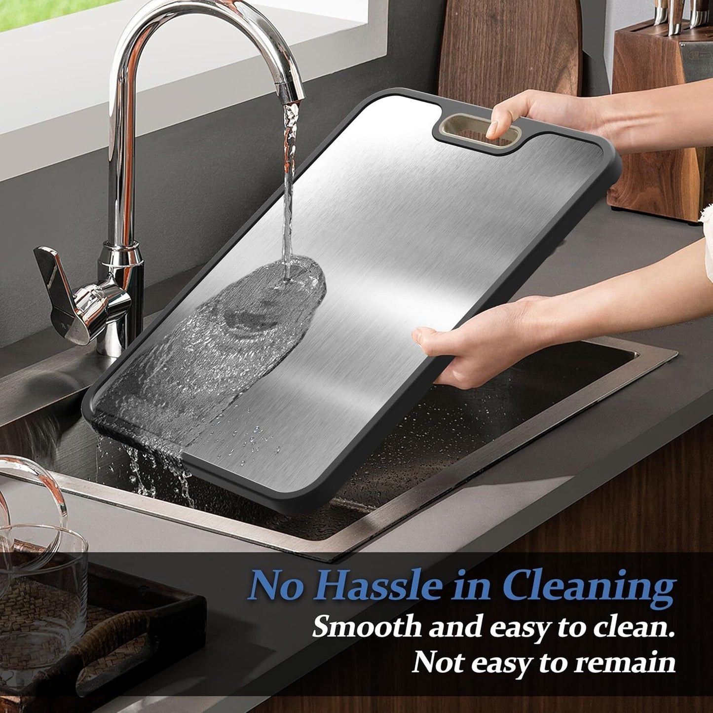 Stainless Cutting Board Double-Sided Titanium