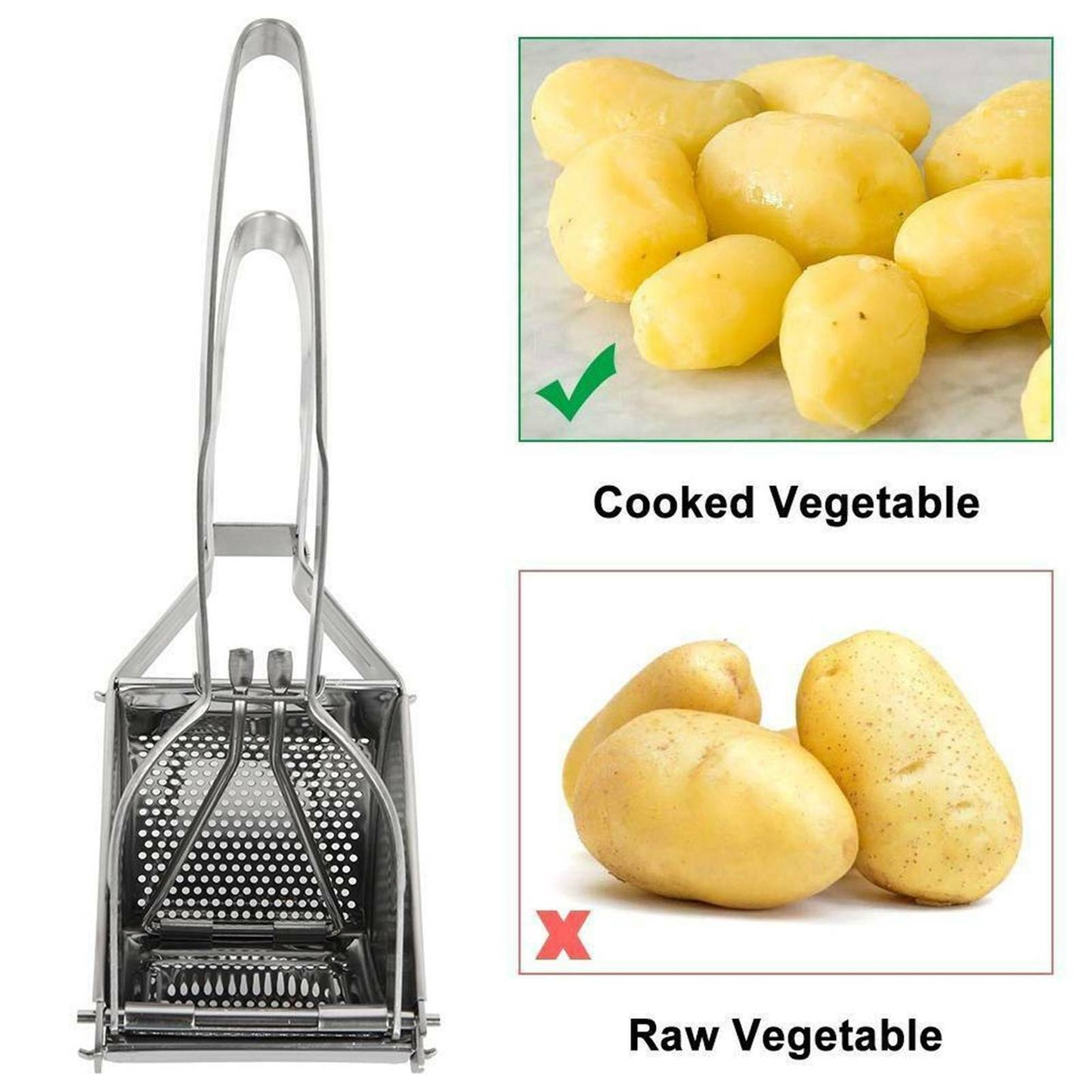 New Large Stainless Steel Potato Ricer Masher
