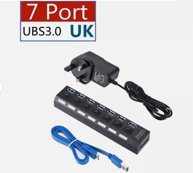 USB HUB 7 Port High Speed 3.0 USB