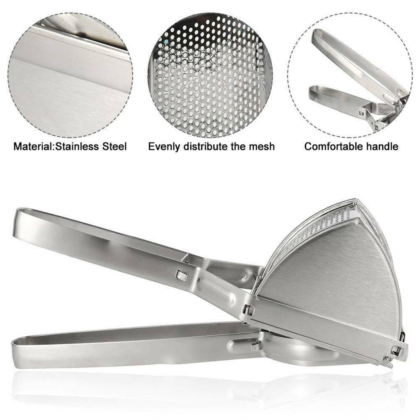 New Large Stainless Steel Potato Ricer Masher